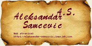 Aleksandar Samčević vizit kartica
